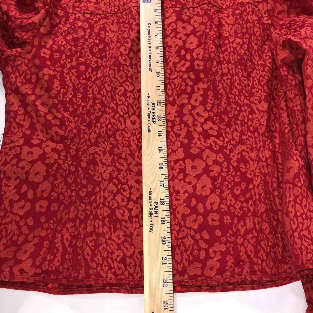 SUSAN BRISTOL Jacket Women's Size 12 Red‎ Orange Evening Full Zip Pockets - Picture 11 of 11